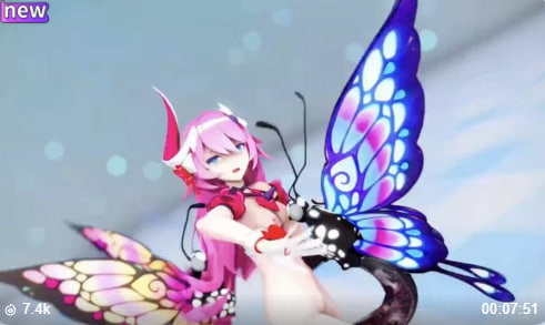 3DMMD金发昆虫无尽裸体热舞}